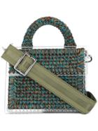 0711 Copacabana Small Woven Handbag - Green