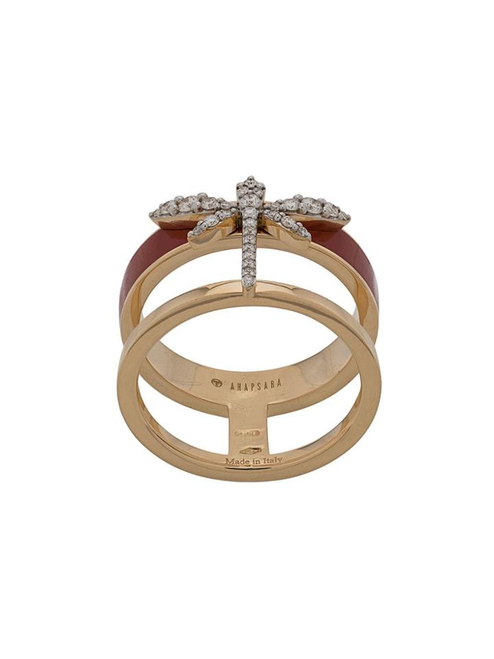 Anapsara Dragonfly Finger Ring - Yellow Gold