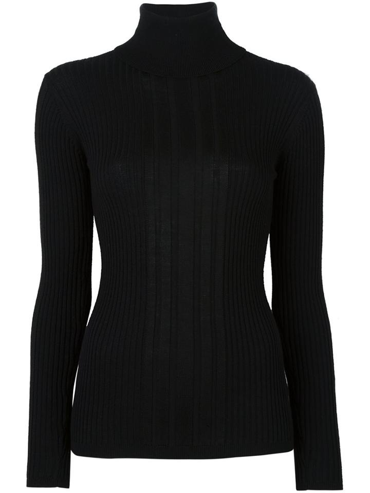 Dkny Roll Neck Jumper, Women's, Size: Xs, Black, Viscose/merino