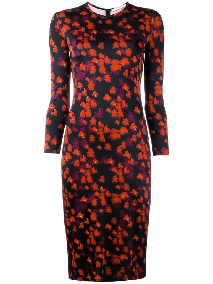 Givenchy Abstract Floral Print Dress - Black