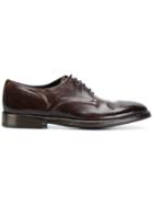 Alberto Fasciani Brushed Leather Derby Shoes - Brown