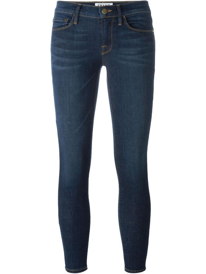 Frame Denim 'le Skinny De Jeanne Crop' Jeans, Women's, Size: 29, Blue, Cotton/polyester/spandex/elastane