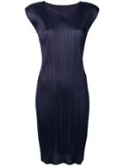 Pleats Please By Issey Miyake Pleated Midi Dress - Blue