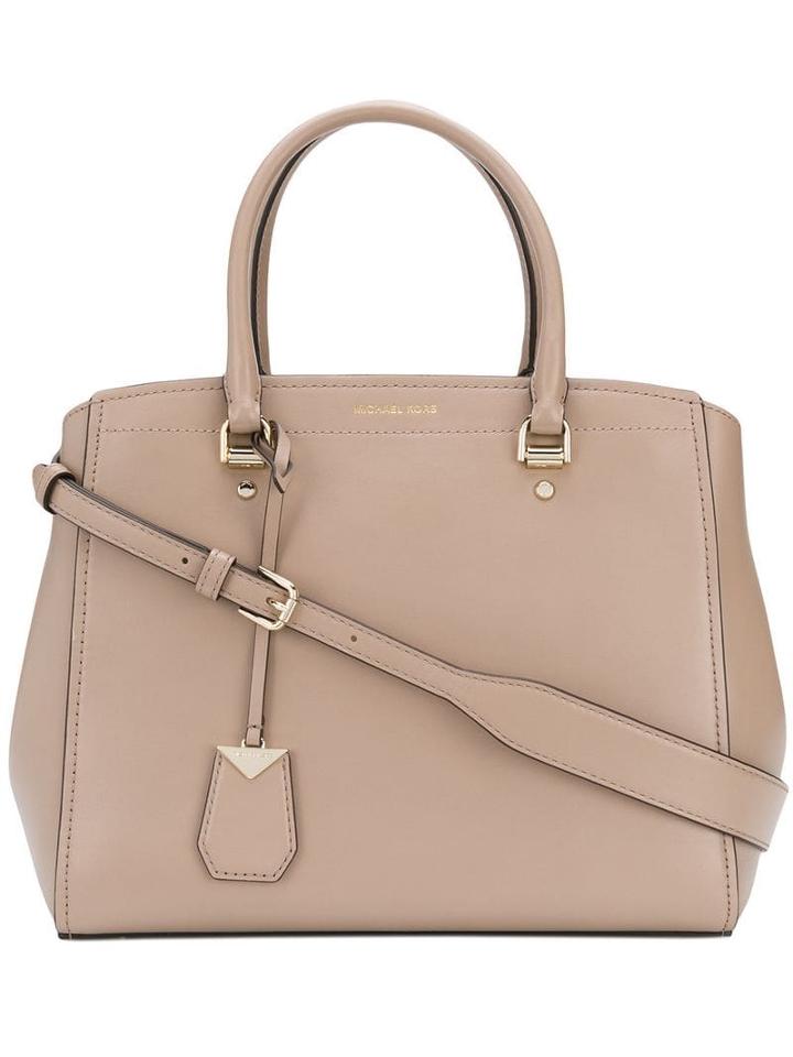 Michael Michael Kors Benning Satchel Bag - Neutrals