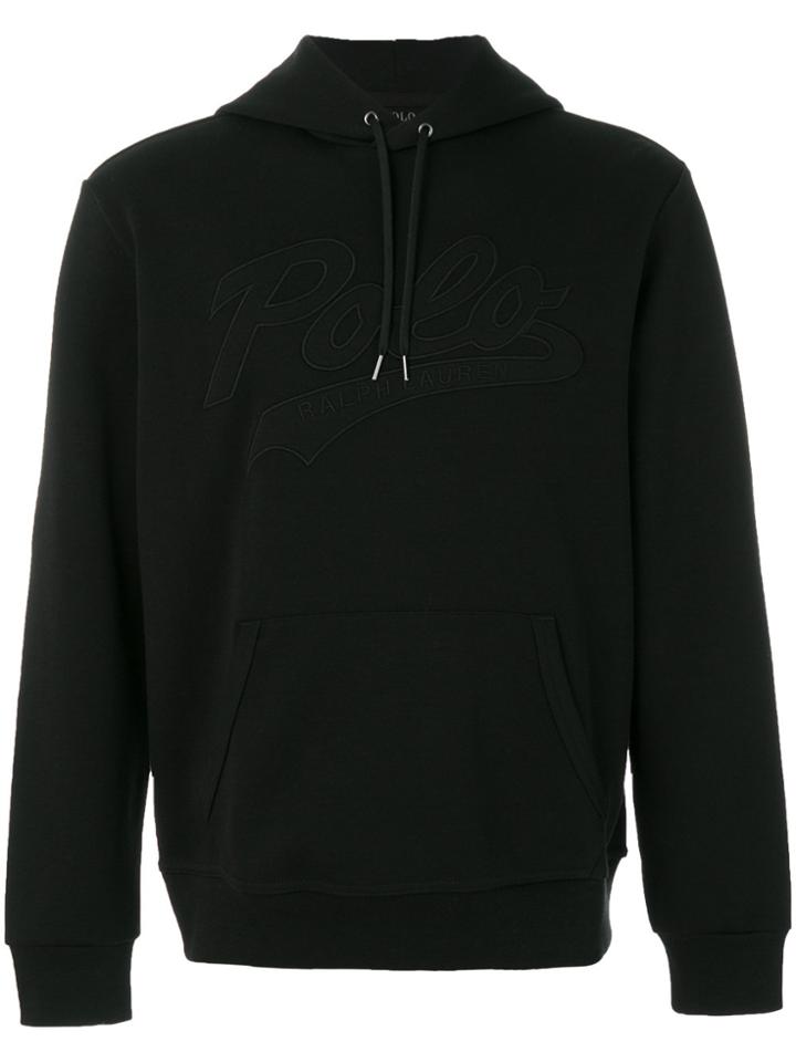 Polo Ralph Lauren Logo Embroidered Hoodie - Black