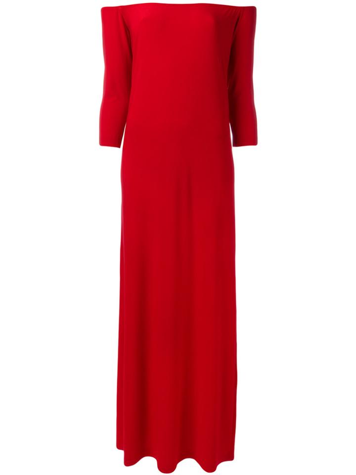 Norma Kamali Off-shoulders Shift Dress - Red