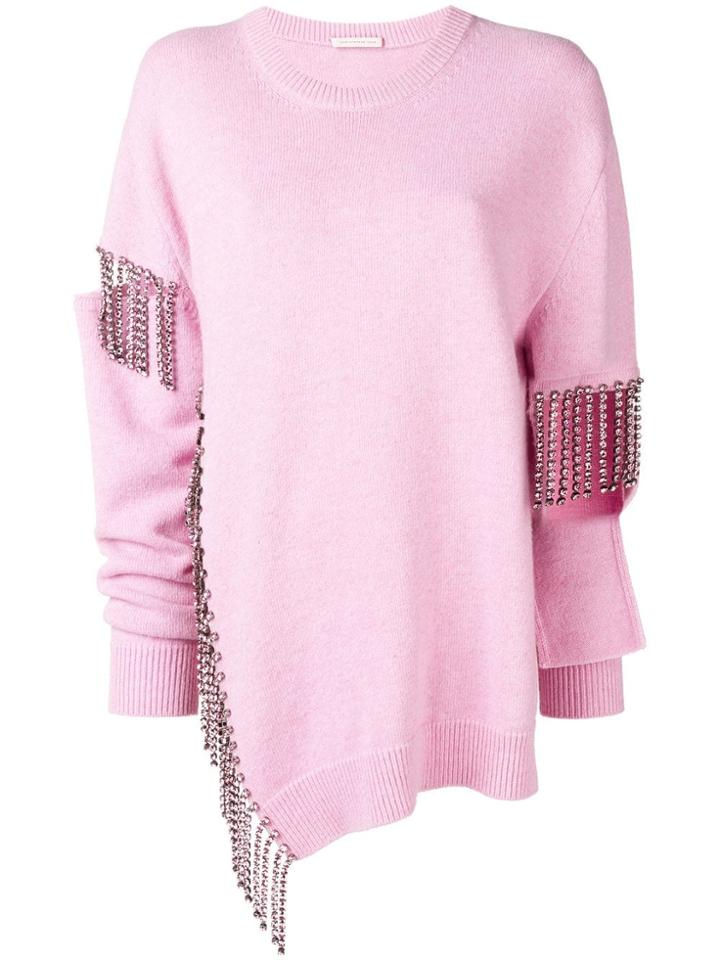 Christopher Kane Crystal Cutout Knit - Pink