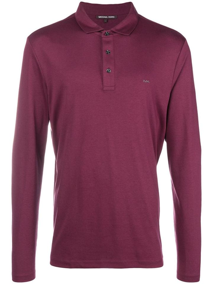Michael Kors Collection Longsleeved Polo Shirt - Red