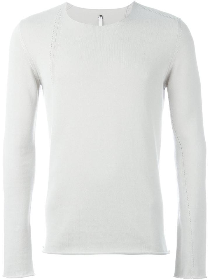 Label Under Construction Slanted Seam Jumper
