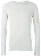 Label Under Construction Slanted Seam Jumper