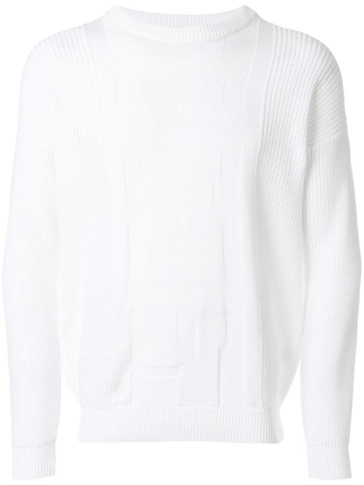 Gcds Crew Neck Jumper - White