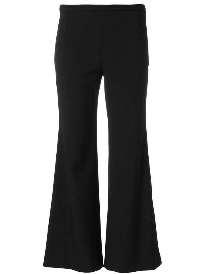 Emilio Pucci - Cropped High-waisted Trousers - Women - Silk/spandex/elastane/virgin Wool - 46, Black, Silk/spandex/elastane/virgin Wool