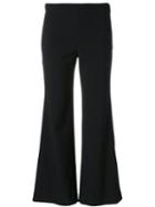 Emilio Pucci - Cropped High-waisted Trousers - Women - Silk/spandex/elastane/virgin Wool - 46, Black, Silk/spandex/elastane/virgin Wool