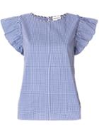 Semicouture Ruffled Sleeve Blouse - Blue