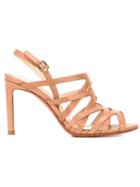 Santoni Strappy Sandals, Women's, Size: 38.5, Nude/neutrals, Calf Leather/leather