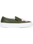 Joshua Sanders Fur Patch Slip-on Sneakers