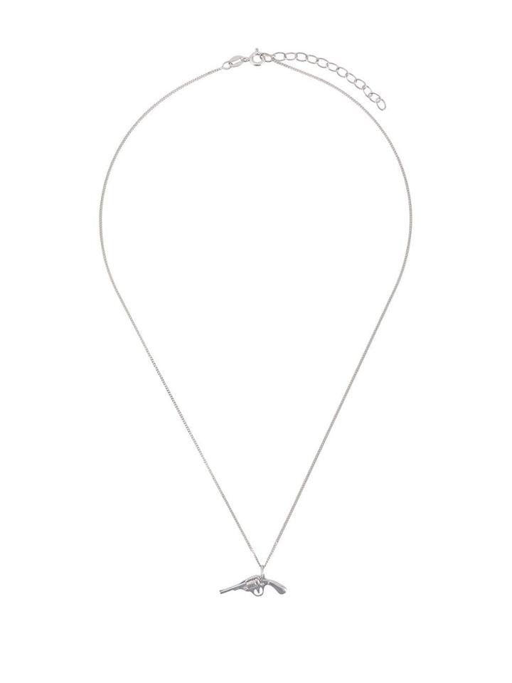 True Rocks Pistol Pendant Necklace - Silver
