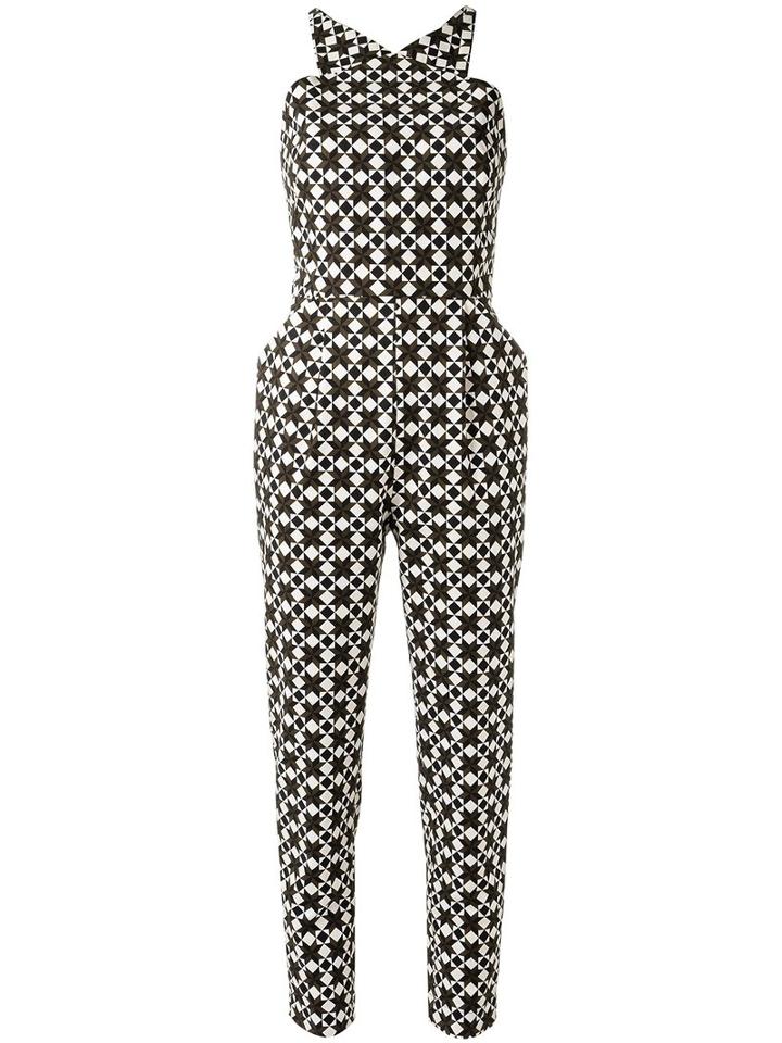 Andrea Marques - All-over Print Jumpsuit - Women - Cotton/spandex/elastane - 36, Brown, Cotton/spandex/elastane