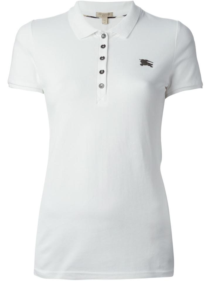 Burberry Brit Classic Polo Shirt, Women's, Size: Xs, White, Spandex/elastane/cotton