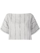 Sophie Theallet Striped Basketweave Crop Top