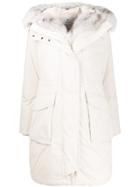 Woolrich Hooded Padded Parka - White