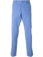 Z Zegna Chino Trousers, Men's, Size: 46, Blue, Cotton/spandex/elastane