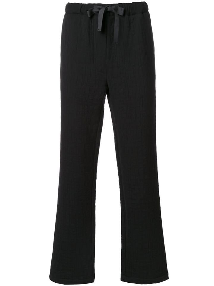 Matthew Miller Drawstring Trousers - Black