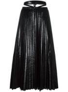 Valentino Pleated A-line Skirt - Black