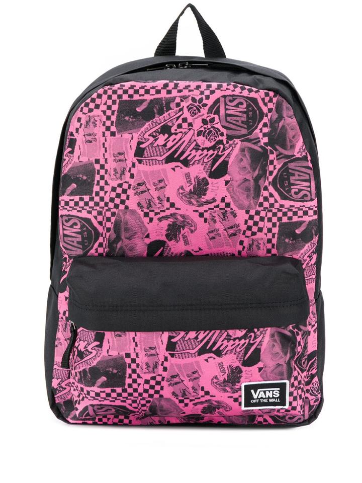 Vans Logo Print Backpack - Black