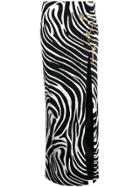 Versace Safety Pin Zebra Skirt - Black