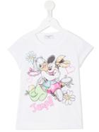 Monnalisa Daisy Duck And Minnie Mouse Print T-shirt, Girl's, Size: 9 Yrs, White