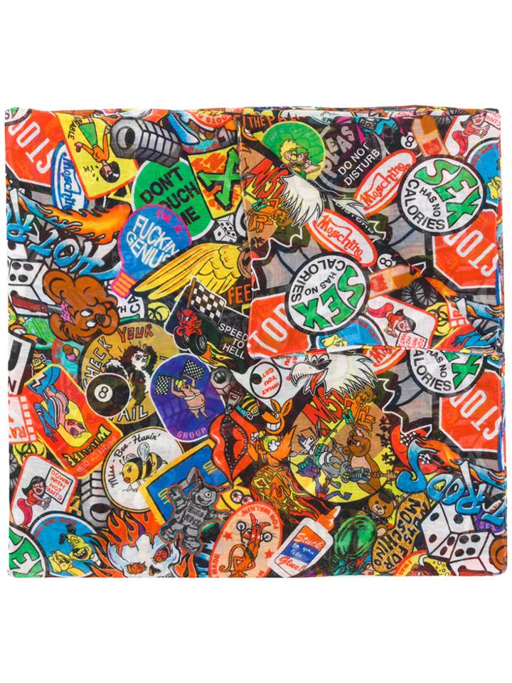 Moschino All Over Print Scarf - Multicolour