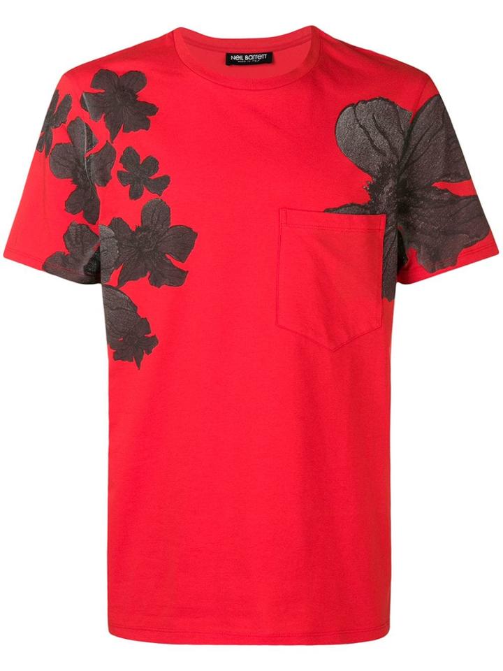 Neil Barrett Flower T-shirt - Red
