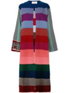 Ports 1961 - Striped Long Coat - Women - Cotton - Xs, Cotton