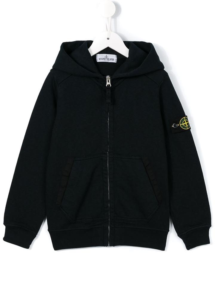 Stone Island Kids Zipped Hoodie, Boy's, Size: 8 Yrs, Blue