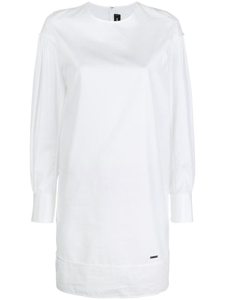 Dsquared2 Long Sleeve Shift Dress - White