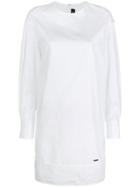 Dsquared2 Long Sleeve Shift Dress - White