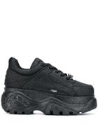 Buffalo Platform Glitter Sneakers - Black