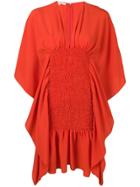 Stella Mccartney Draped Elasticated Dress - Red