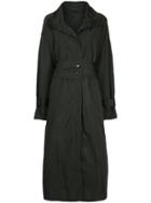 Taylor Zipped Trench Coat - Black
