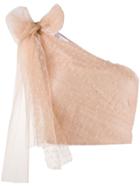Red Valentino Cropped Mesh Top - Neutrals
