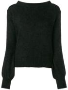 Semicouture Back Tie Jumper - Black