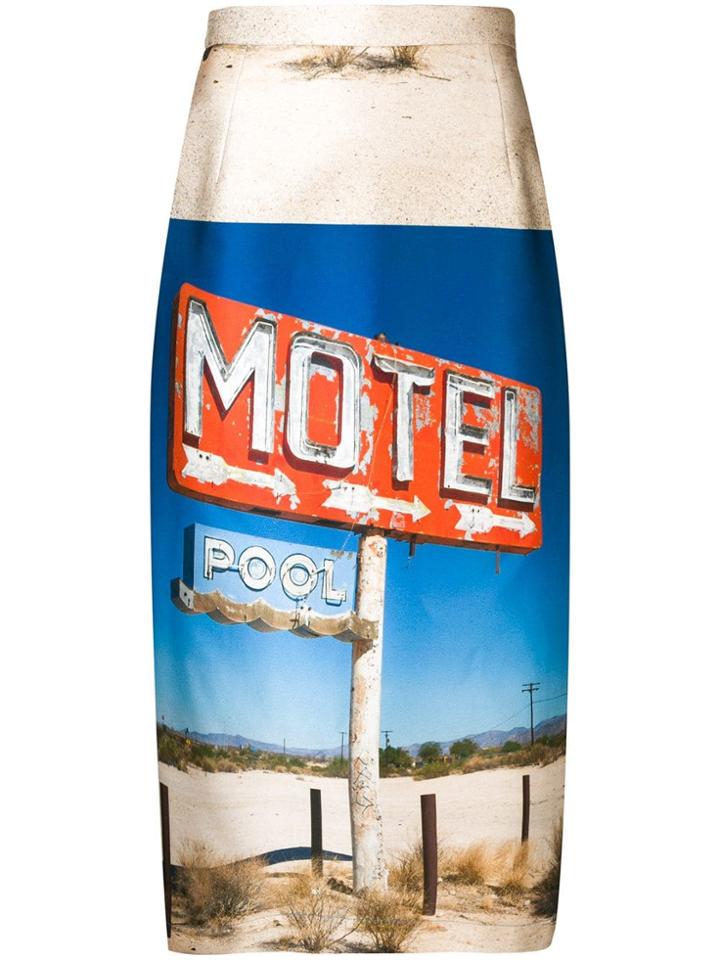No21 Graphic Print Skirt - Blue