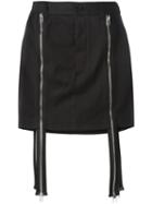 Hood By Air Double Zip Skirt, Women's, Size: Xs, Black, Cotton