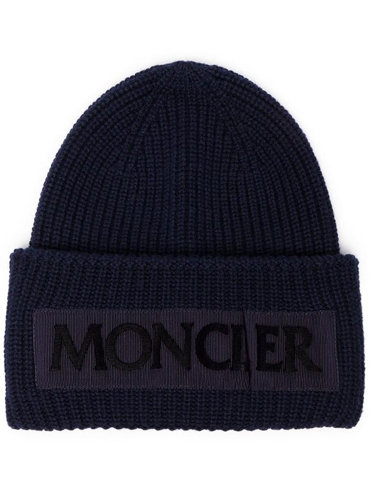 Moncler Mon Beanie Mon Logo - Blue