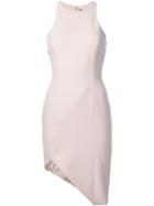 Jay Godfrey Asymmetric Fitted Dress, Women's, Size: 8, Pink/purple, Polyester/polyamide