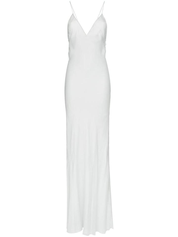 Haider Ackermann Sleeveless V-neck Silk Slip Dress - Light Blue