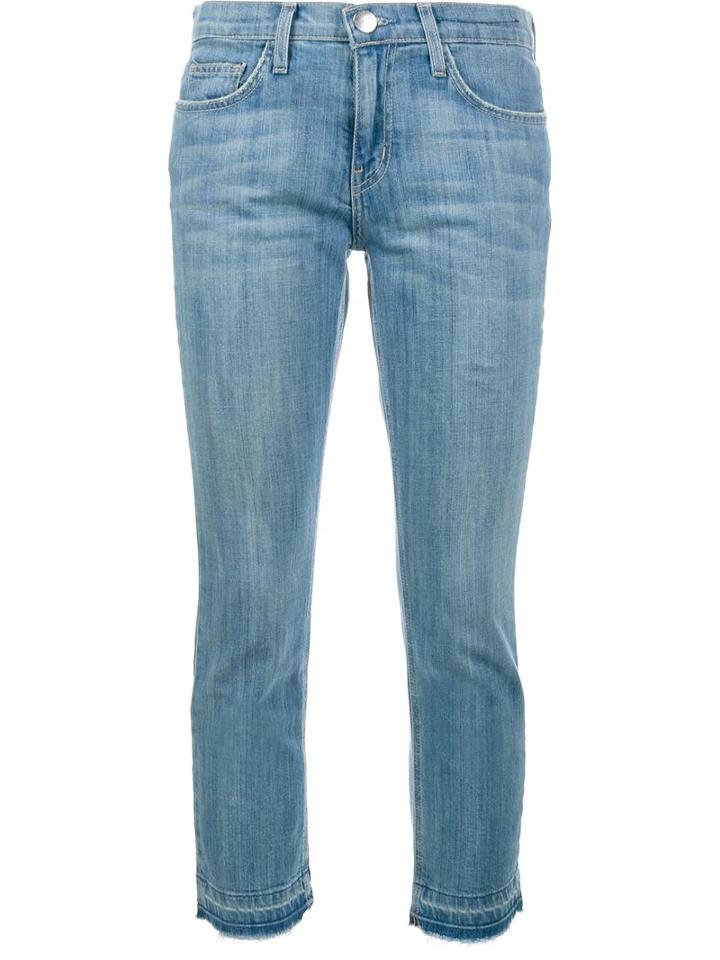 Current/elliott Stretch Cropped Jeans, Women's, Size: 26, Blue, Cotton/spandex/elastane