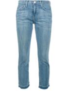 Current/elliott Stretch Cropped Jeans, Women's, Size: 26, Blue, Cotton/spandex/elastane