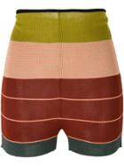 Jean Paul Gaultier Vintage Striped Knitted Shorts - Multicolour